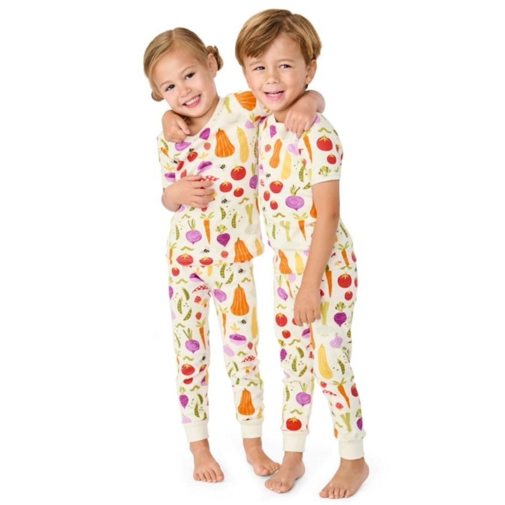 Gymboree Girls Unisex Kids Vegetable Snug Fit Cotton Pajamas Size 10